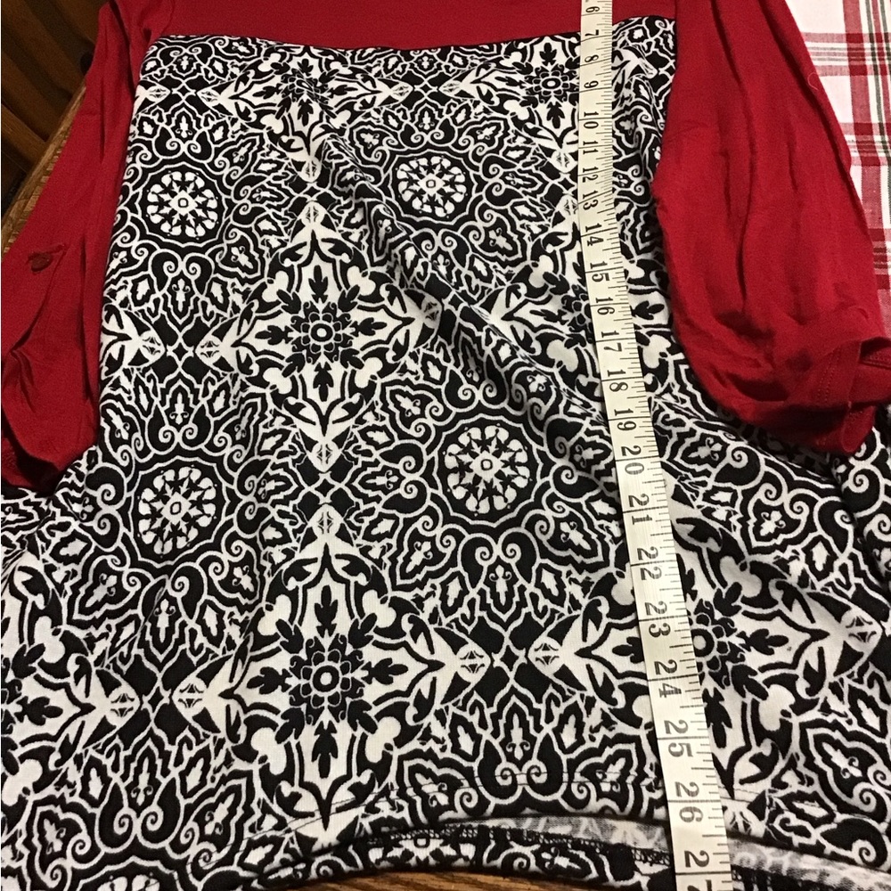 Woman size a large new with tags, faith and joy, red white, and black top - Picture 7 of 8